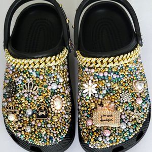 Custom Bling Crocks - Women Size 8 (B2)